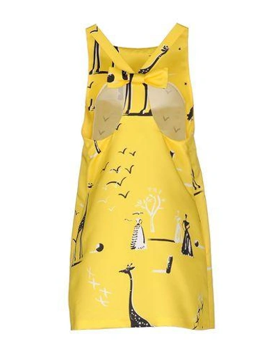 Shop Rochas Short Dress In Yellow