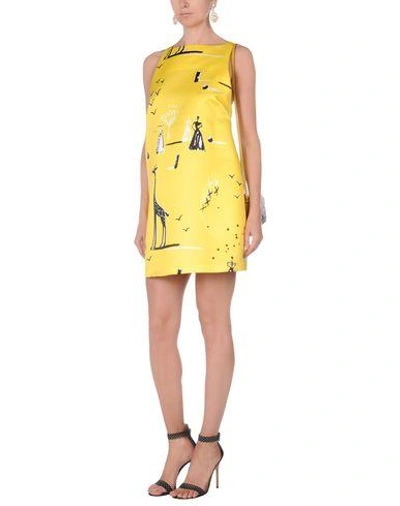 Shop Rochas Short Dress In Yellow