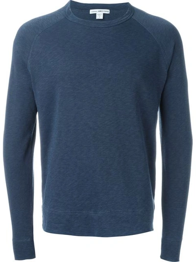 James Perse Classic Sweatshirt In Blue