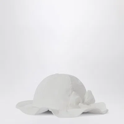 Il Gufo White Hat With Bow In White