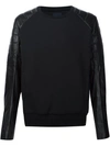 JUUNJ ARMS CONTRAST SWEATSHIRT,JC6Y41P045BLACK11602375