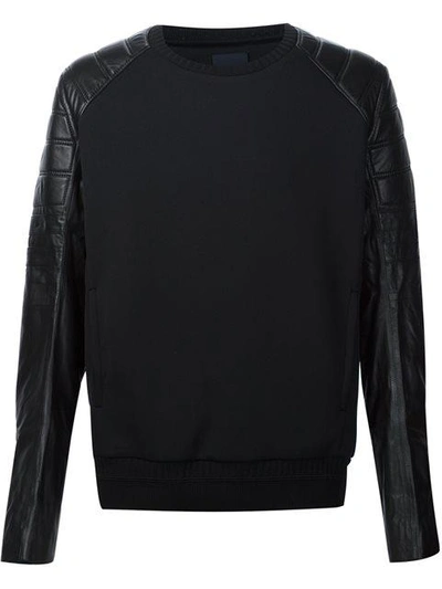 Juunj Arms Contrast Sweatshirt In Black