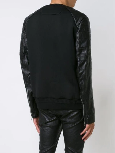 Shop Juun.j Arms Contrast Sweatshirt In Black