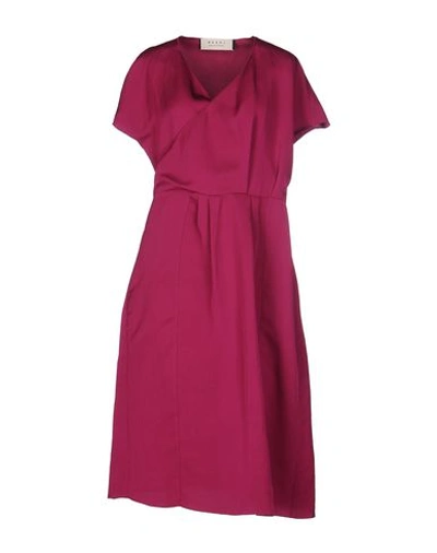 Marni Knee-length Dress In Fuchsia