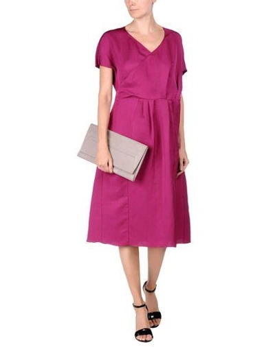 Shop Marni Knee-length Dress In Fuchsia