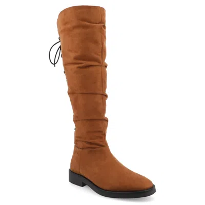 Journee Collection Womens Mirinda Tru Comfort Foam Stretch Knee High Boot In Brown