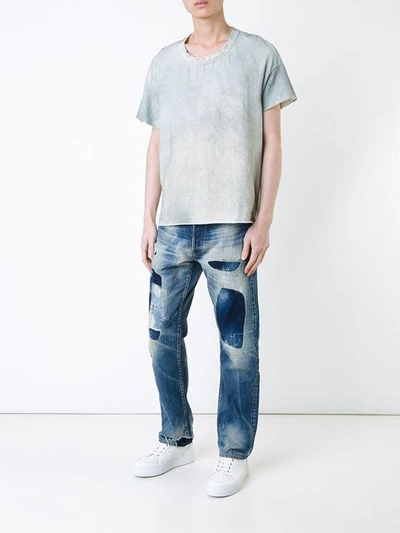 Shop Simon Miller Patched Straight-leg Jeans In Blue