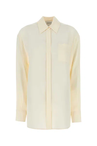 Sportmax 'silk Shirt With Long Sleeves And Collar' In White