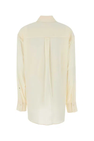 Sportmax 'silk Shirt With Long Sleeves And Collar' In White