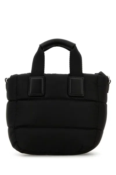 Moncler Borsa A Mano Caradoc Mini In Tessuto Nero Donna In Black