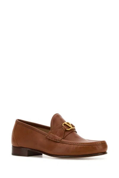 Valentino Garavani Men Vlogo Signature Leather Loafers
