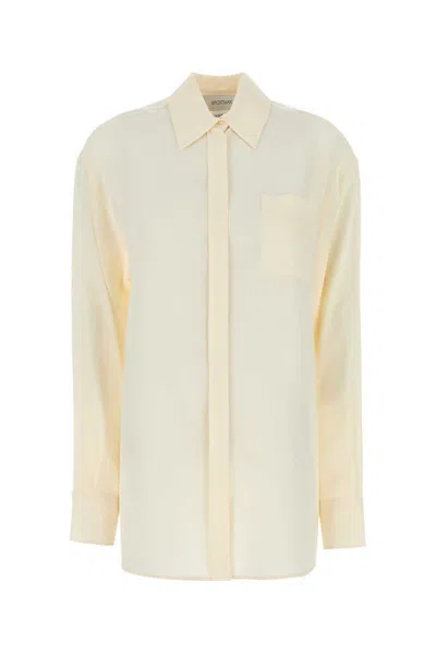 Sportmax 'silk Shirt With Long Sleeves And Collar' In White