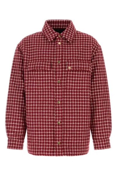 Amiri Red Embroidered Boucle Jacket In Multicolor