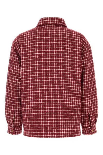 Amiri Red Embroidered Boucle Jacket In Multicolor
