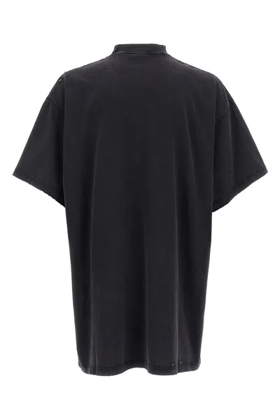 Balenciaga Logo T-shirt In Black