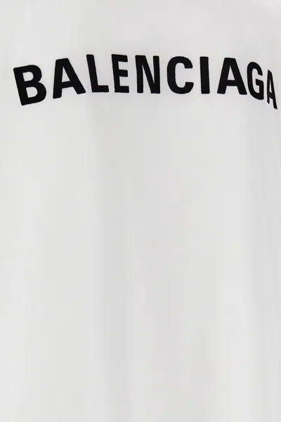 Balenciaga Cropped Logo T-shirt In White