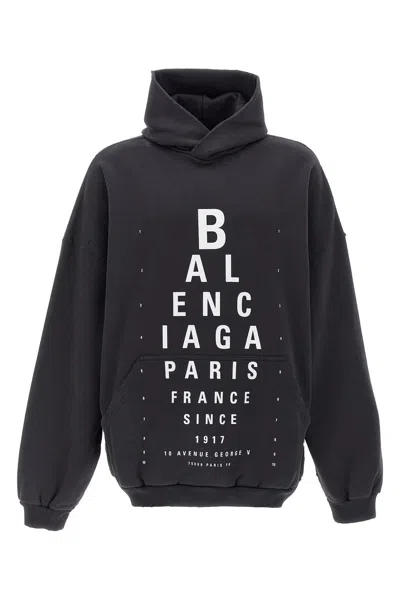 Balenciaga Women's Optical Washed Oversized Hoodie In Multicolor