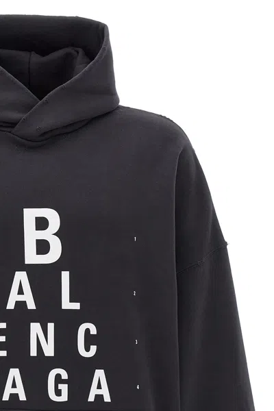 Balenciaga Women's Optical Washed Oversized Hoodie In Multicolor