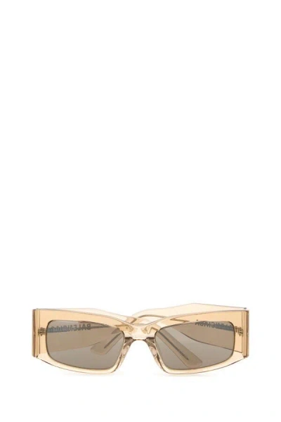 Balenciaga Sand Acetate Sunglasses In Brown