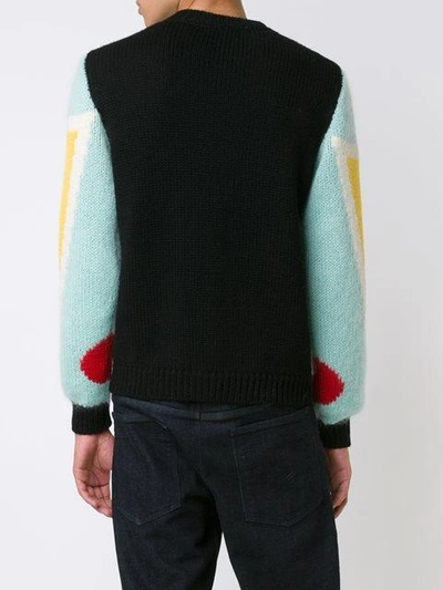Shop Walter Van Beirendonck Abstract Pattern Pullover In Multicolour
