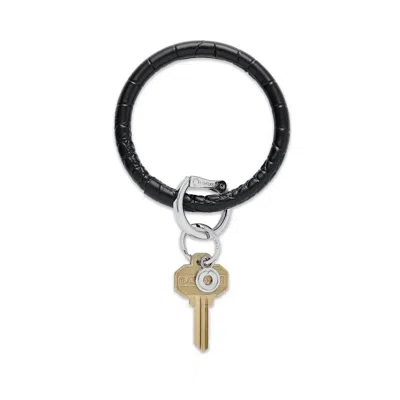 Oventure Leather Big O Key Ring In Black In Black