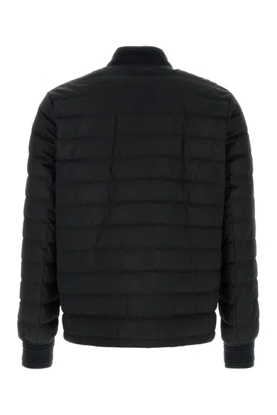 Burberry Black Polyester Down Jacket In Black