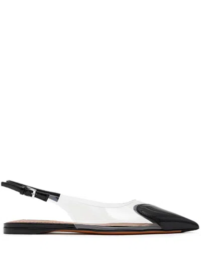 Alaïa Le Cœur Slingback Flats In Black