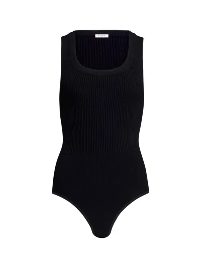 Alaïa Alaia Sleeveless Bodysuit In Ribbed Viscose In Black