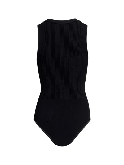 Alaïa Alaia Sleeveless Bodysuit In Ribbed Viscose In Black