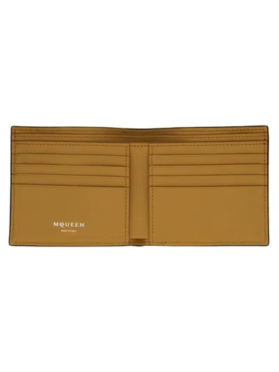 Alexander Mcqueen Leather Bifold Wallet With In Black