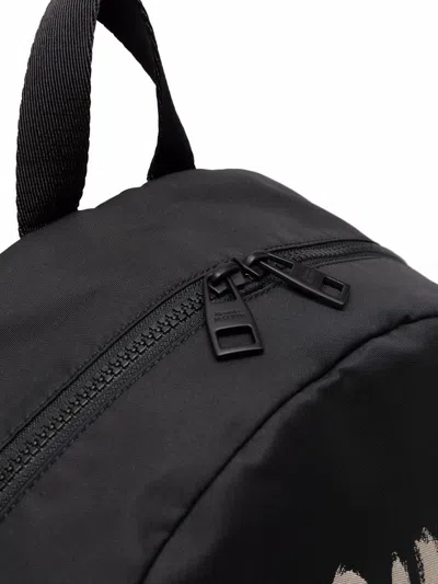 Alexander Mcqueen Black Graffiti Metropolitan Printed Backpack In Black
