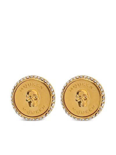 Alexander Mcqueen Women's Sovereign Skull Earrings In Silver