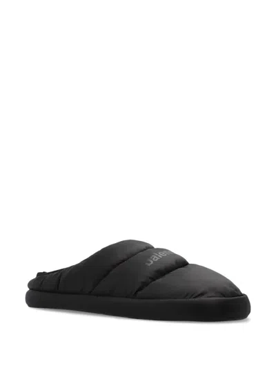 Balenciaga Polyamide And Fleece Alaska Slipper Shoes In Black