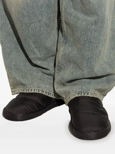 Balenciaga Polyamide And Fleece Alaska Slipper Shoes In Black
