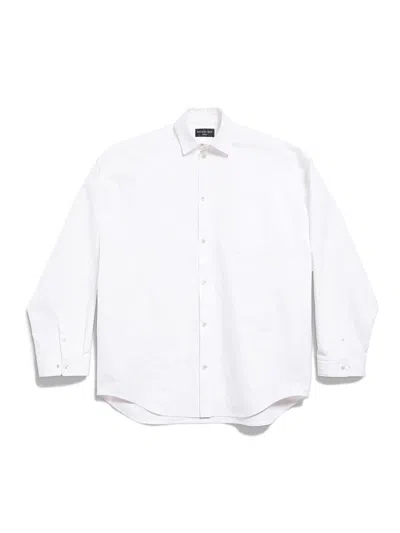 Balenciaga Semi Fitted Button-down Shirt In White