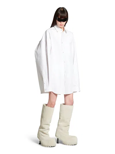 Balenciaga Semi Fitted Button-down Shirt In White