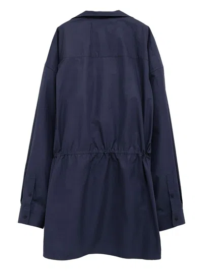 Balenciaga Shirt Mini Dress In Blue