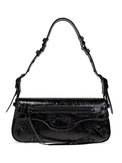 Balenciaga Black Calfskin Le Cagole Sling S Shoulder Bag In Black