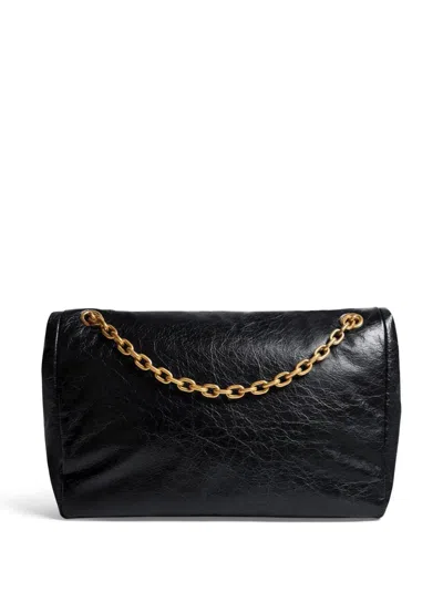 Balenciaga Medium Monaco Chain-strap Bag In Black