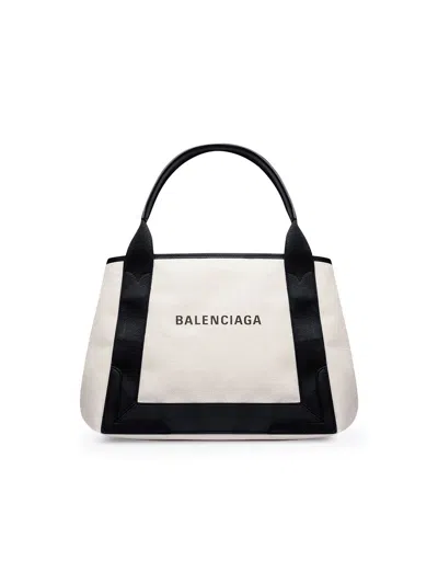 Balenciaga Women Navy Small Cabas In Multicolor