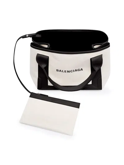 Balenciaga Women Navy Small Cabas In Multicolor