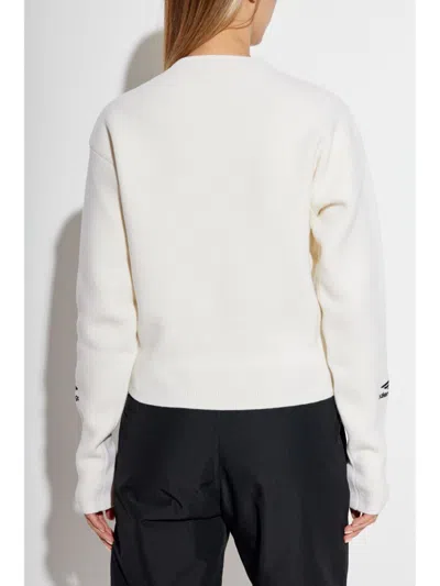 Balenciaga Wool Knitted Crewneck Ski Pullover In White