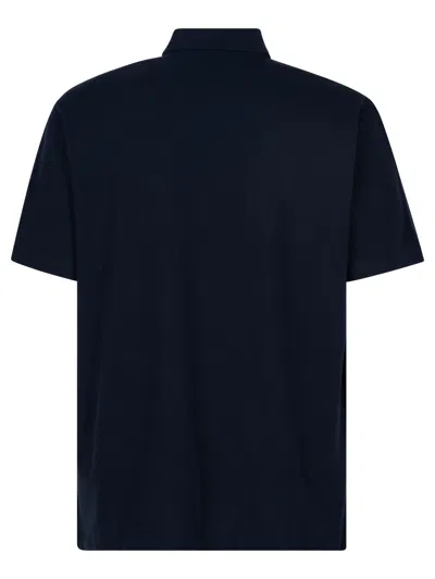 Bottega Veneta Chine Cotton Piquet Polo In Blue