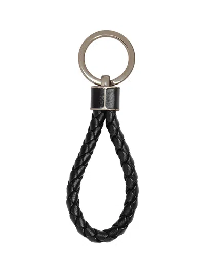 Bottega Veneta Woven Key Ring Accessories In Black