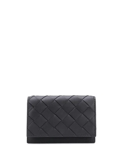 Bottega Veneta Men Portacarte Intrecciato In Black