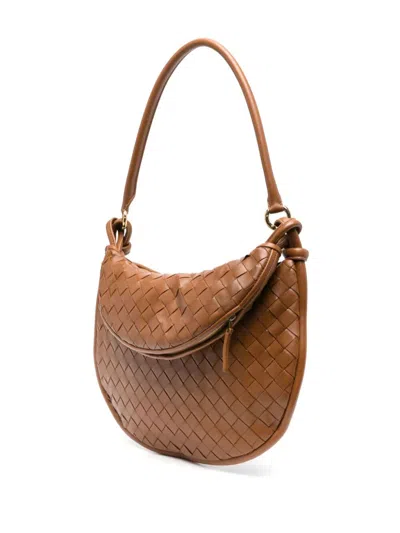 Bottega Veneta Women Borsa A Spalla Gemelli Media In Brown