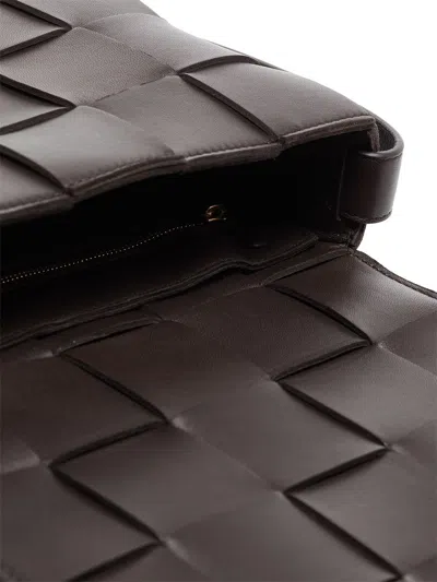 Bottega Veneta Padded Cassette Leather Cross-body Bag In Brown