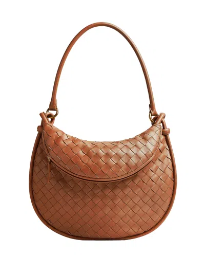 Bottega Veneta Women Borsa A Spalla Gemelli Media In Brown