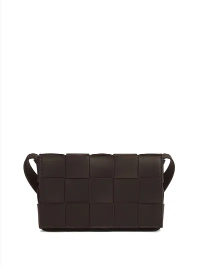 Bottega Veneta Padded Cassette Leather Cross-body Bag In Brown