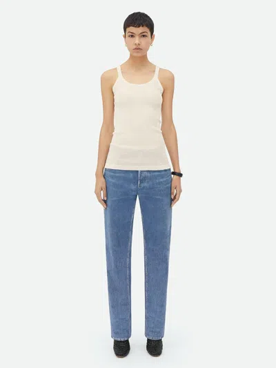 Bottega Veneta Slim Fit Light Cotton Tank Top In Multicolor